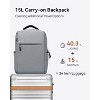 LUGGEX All Aluminum Carry On Luggage with USB Port - Hard Case Zipperless Suitcases with Wheels, Carry On 20 Inch, Silver - 3 of 4