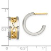 Chisel Stainless Steel Polished Yellow IP-plated Hoop Earrings - 4 of 4