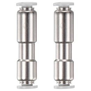 Unique Bargains Nickel Plated Brass Push To Connect One Way Quick Release Check Valve 2 Pcs - 1 of 4