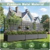 Wooakway Black Metal Planter Box with Trellis Raised Garden Bed with Arbor Privacy Screen with Wheels - 4 of 4