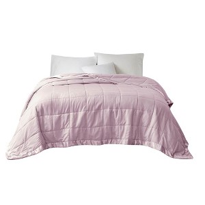 Gracie Mills Lucile Textured Oversized Down Alternative Blanket with Satin Trim - 1 of 3
