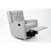 Lyngins Modern Upholstered Manual Recliner Sofa Swivel Chair with Adjustable Footrest,Accent Glider Chair for Living Room,Office - 2 of 4