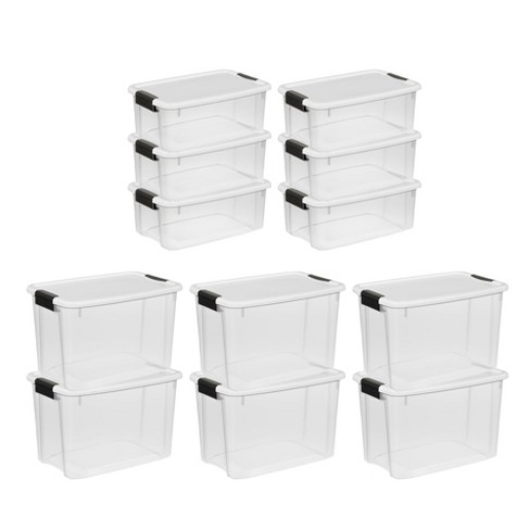 Sterilite 30 Gallon Plastic Stackable Storage Tote Container Box