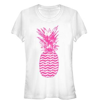Juniors Womens Lost Gods Geometric Print Pineapple T-Shirt