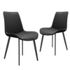 NicBex Set of 2/4 Modern Faux Leather Upholstered Dining Chairs with Black Metal Legs,Armless Accent Chairs for Dining Room,Kitchen,Restaurant - 2 of 4