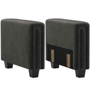 Belffin Modular Velvet Tufted Armrest Pair - 1 of 4