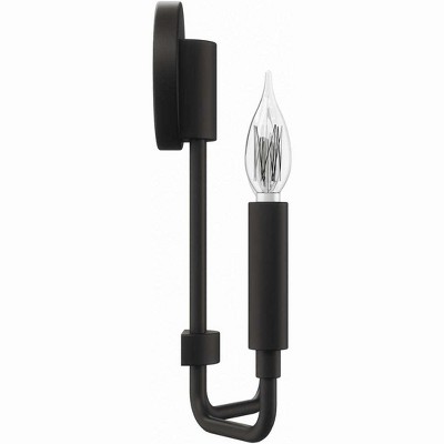 Black Dual Arm Direct Wired Wall Sconce