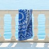Round Floral Paisley Oversized 60" Cotton Beach Towel by Blue Nile Mills - 2 of 3
