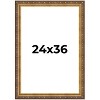 PosterPalooza | Museum Gold Picture Frame - UV Acrylic, Foam Board Backing, Hanging Hardware - 2 of 4