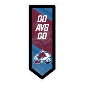 Evergreen Ultra-Thin Glazelight LED Wall Decor, Pennant, Colorado Avalanche- 9 x 23 Inches Made In USA - 1 of 4