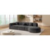 140" Modern Curved Sectional Sofa with High-Density Fully Compressed Sponge, Chaise Lounge, 3-Piece, No Assembly Needed - 3 of 4