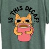 Women's - Instant Message - Is This Decaf Cat Short Sleeve Graphic T-Shirt - 2 of 4