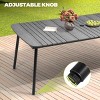 Pellebant Outdoor Dining Table Durable WPC Tabletop Aluminum Frame Patio Dining Table for Backyards Poolside Gardens - 4 of 4