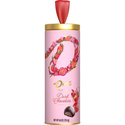 Photo 1 of Dove Valentines Dark Chocolate Tube - 6.0oz&Milk Chocolate Rose&Russell Stover Assorted Chocolate

