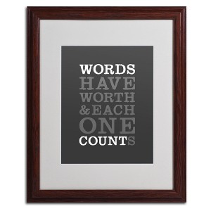 Trademark Fine Art-Megan Romo 'Words Worth' Canvas Art - 1 of 4