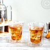 JoyJolt Lacey Whiskey Double Wall Glasses - Set of 2 Insulated Whiskey Glass - 10-Ounces. - 2 of 4