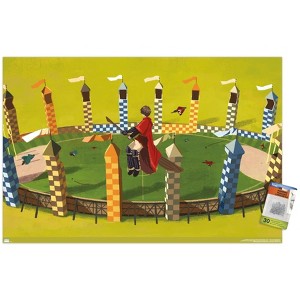 Trends International The Wizarding World: Harry Potter - Harry Quidditch Unframed Wall Poster Prints - 1 of 4