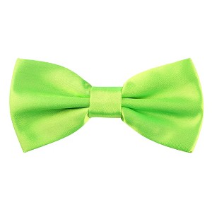Allegra K Men's Pre-tied Solid Adjustable Classic Tuxedo Wedding Bow Ties - 1 of 4
