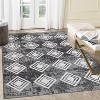 Washable Trellis Printed Area Rug, Soft Velvet Low Pile Non Slip Indoor Carpet, Lightweight Non Shedding Floor Cover for Entryway - 2 of 4