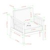 GDFStudio Rae Patio Cushioned Eucalyptus Wood Chair with Spindle-Back - 3 of 4