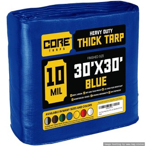 Core Tarps Heavy Duty 10 Mil Tarp Cover, UV Resistant, Rip Proof for Roof, Camping, Patio, Pool, Boat - 1 of 4