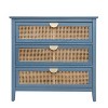 KTMBDW Dresser with 3 Drawers, Rattan Storage Cabinet with Metal Handles for Bedroom, Hallway, Entryway, Closets - 4 of 4