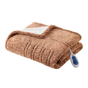 Gracie Mills Mckinley Solid Heated Faux Shearling Throw - 1 of 4