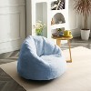 Itopfox Kids Mini Bean Bag Chair with Soft Faux Fur Cover, Foam Filled for Comfort, Includes Removable and Washable Cover Perfect for Children's Room - 2 of 4