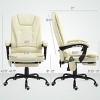 High Back Reclining Office Chair with Massage and Footrest, Adjustable Height Executive Desk Chair with Lumbar Support-3irtyhousy - 4 of 4