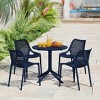WestinTrends Playa 31.5" Round Plastic Outdoor Patio Dining Table for 4 - 2 of 4