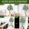 7-Foot Artificial Black Olive Tree in Pot - Realistic Faux Tall Plant for Indoor/Outdoor Use, Perfect Decor for Home Office, Entryway, Restaurant - 4 of 4