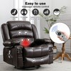 Dronkon Indoor Swivel Rocker Recliner Chair with Vibration Massage, Heat Ergonomic, Rocking Function and USB Charge Port - 2 of 4