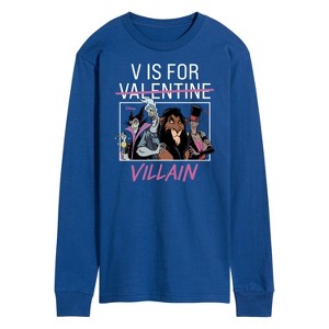Men's - Disney Villains - Valentine's Day Long Sleeve Graphic T-Shirt - 1 of 3