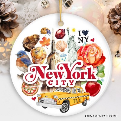 Unique NYC Vibes Artwork Christmas Ornament| OrnamentallyYou