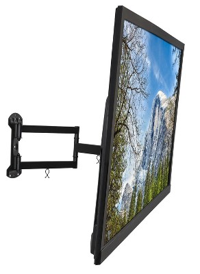 Full Motion Black Steel TV Wall Mount with 24 Inch Extension