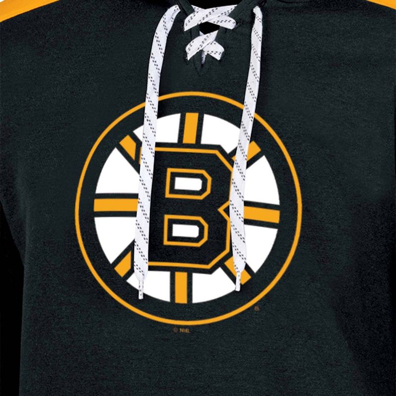 NHL Boston Bruins Men's Hooded Sweatshirt with Lace, 3 of 4