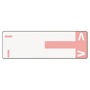 Smead AlphaZ Color-Coded First Letter Combo Alpha Labels, I/V, 1.16 x 3.63, Pink/White, 5/Sheet, 20 Sheets/Pack - 1 of 1