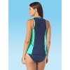 Beach House Sport Racer Zip Front Tankini Top - 2 of 4