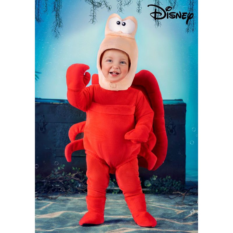 HalloweenCostumes.com Disney Little Mermaid Infant Sebastian Costume., 2 of 9