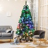 Costway 5/6/7 ft Pre-lit Fiber Optic PVC Artificial Christmas Tree with 449/617/820 Branch Tips - image 2 of 4