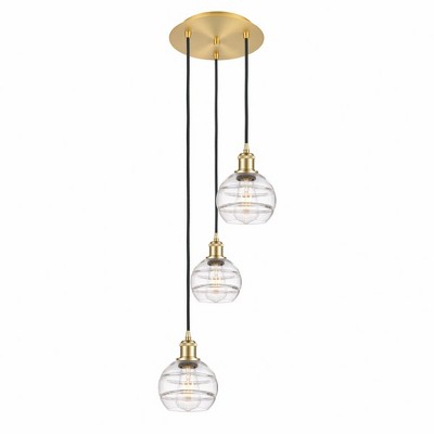 Rochester - 3 Light Cord Hung Multi Pendant In Industrial Style-24.38 Inches Tall and 12.38 Inches Wide