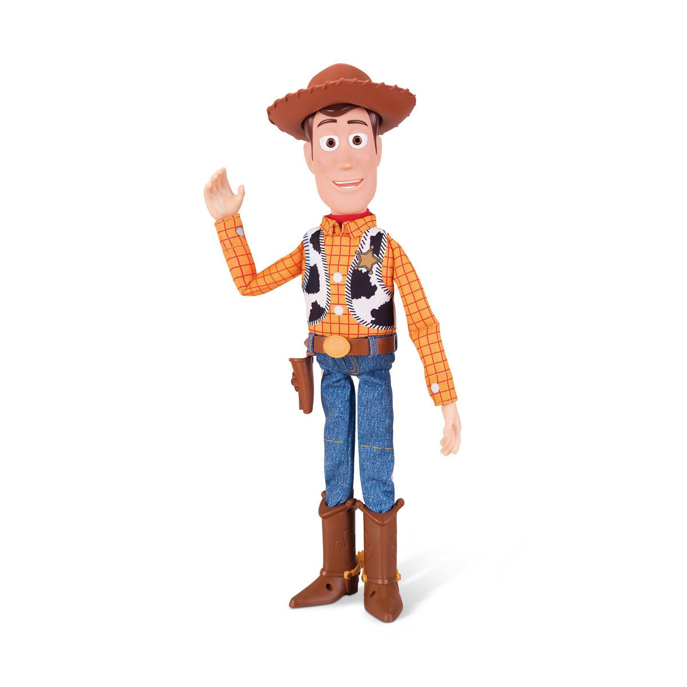 Disney Pixar Toy Story 4 Sheriff Woody with Interactive Drop-Down Action