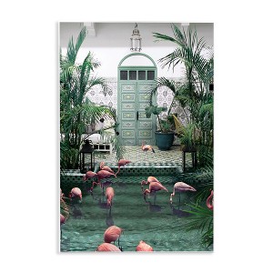 Stupell Industries Tropical Flamingo Pool Resort Wall Plaque Art, 10" x 15" - 1 of 4