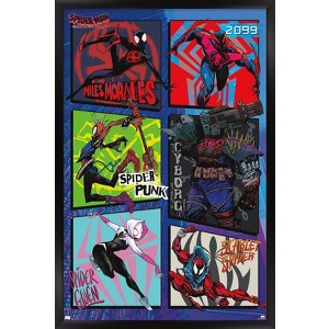 Trends International Marvel Spider-Man: Across The Spider-Verse - Group Framed Wall Poster Prints - 1 of 4