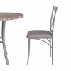 VECELO Metal Dining Chairs Set of 4/8, Steel Legs and PU Leather Cushion Seats for Kitchen Living Room, Black/Brown/Gray/White - 4 of 4