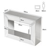 Resenkos 47" Console Table, Modern Mirrored Sofa Table Hallway Table, White - 2 of 4