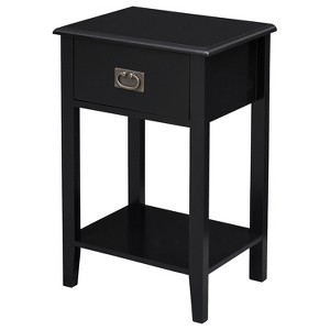 VECELO 1/2PCS 2-tier Nightstand Modern Side End Tables with Drawer & Open Shelf for Living Room, Bedroom - 1 of 4