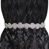 INSPIRE CHIC Womens Wedding Dress Sash Belt with Ribbon Rhinestone Multicolored Bridal Belt - 4 of 4