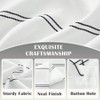Black and White Casual Striped Shower Curtain Modern Minimalist Pinstripe Waterproof Fabric Bathroom with Weighted Hem - 4 of 4