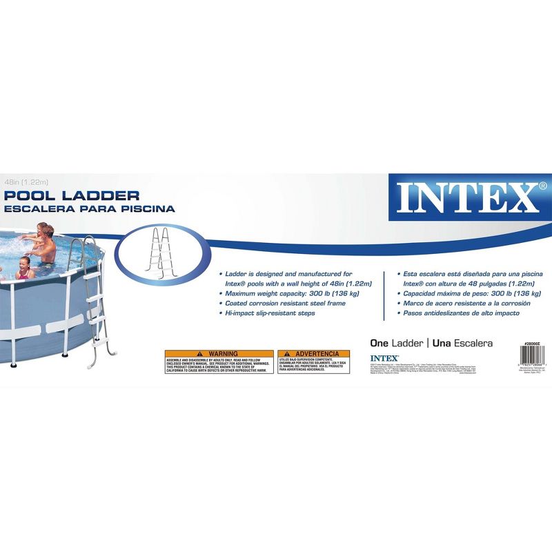 Intex 10ft x 30in Metal Frame Above Ground Pool & Intex Steel Frame Pool Ladder, 3 of 8